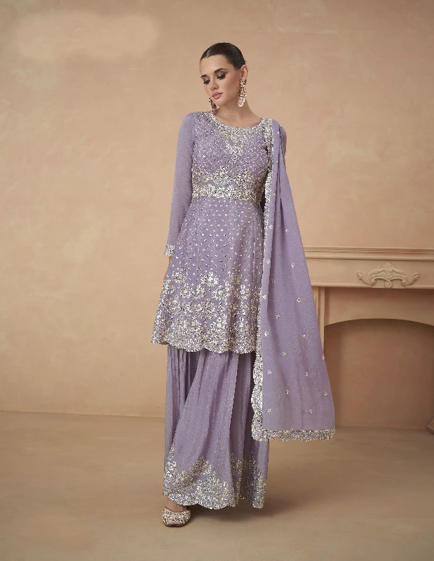 Traditional Function Wear Premium Chinnon Silk Readymade Suit, Purple-2.webp